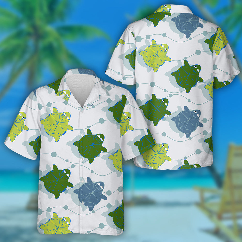 Funny Old Sea Turtle In Tribal Polynesian Style Hawaiian Shirt, Hawaiian Shirt Gift, Christmas Gift