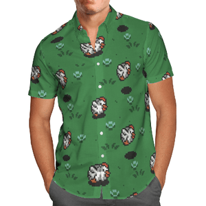 8 Bit Cuccos Hawaiian Shirt, Hawaiian Shirt Gift, Christmas Gift