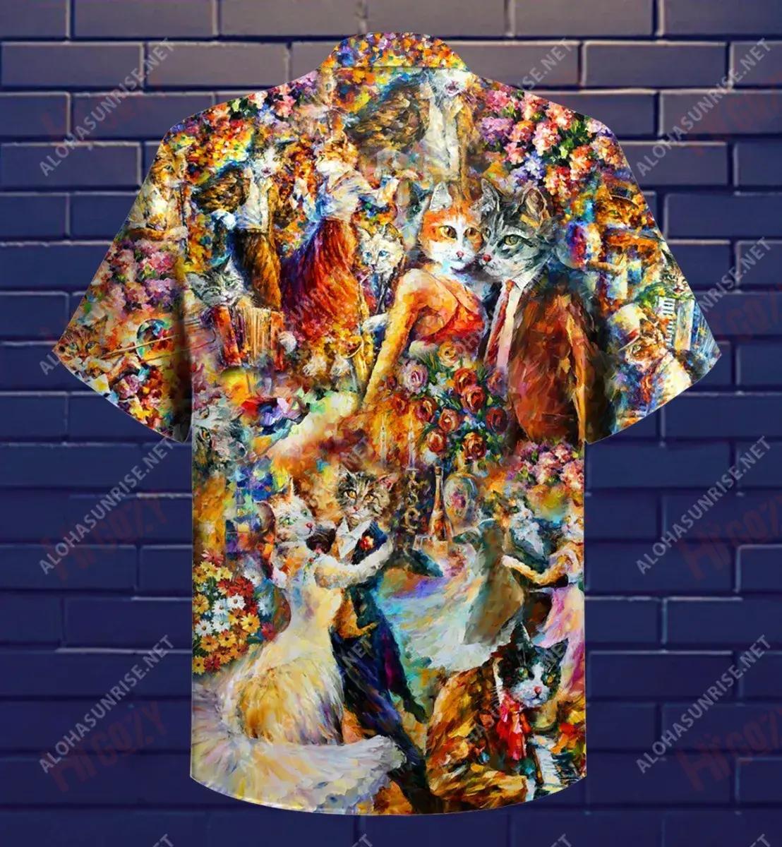 Sound Of The Dance Cat Unisex Short Sleeve Shirt Ocean Hawaiian T Shirts Vintage Hawaiian Shirts Hawaiian Shirt Pattern, Hawaiian Shirt Gift, Christmas Gift