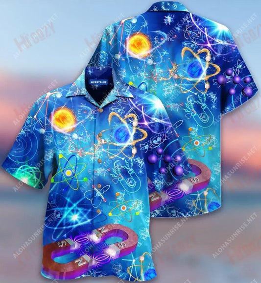 Physics Doesn'T Drive Me Crazy Unisex Hawaiihemd Ocean Kurzarm Vintage Hawaiihemden Lustige Hawaiihemden, Hawaiihemd Geschenk, Weihnachtsgeschenk