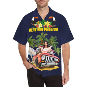 Jeep Car Heat And Passion Toucan Custom Photo Hawaiian Shirt, Hawaiian Shirt Gift, Christmas Gift