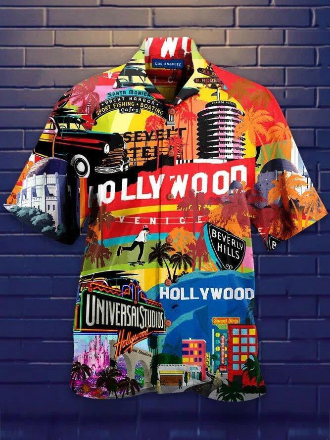 Love Los Angeles Nice Ornamental Hawaiian Shirt, Hawaiian For Gift