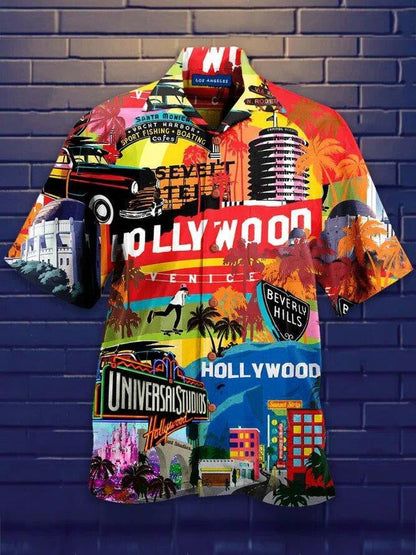Love Los Angeles Nice Ornamental Hawaiian Shirt, Hawaiian For Gift