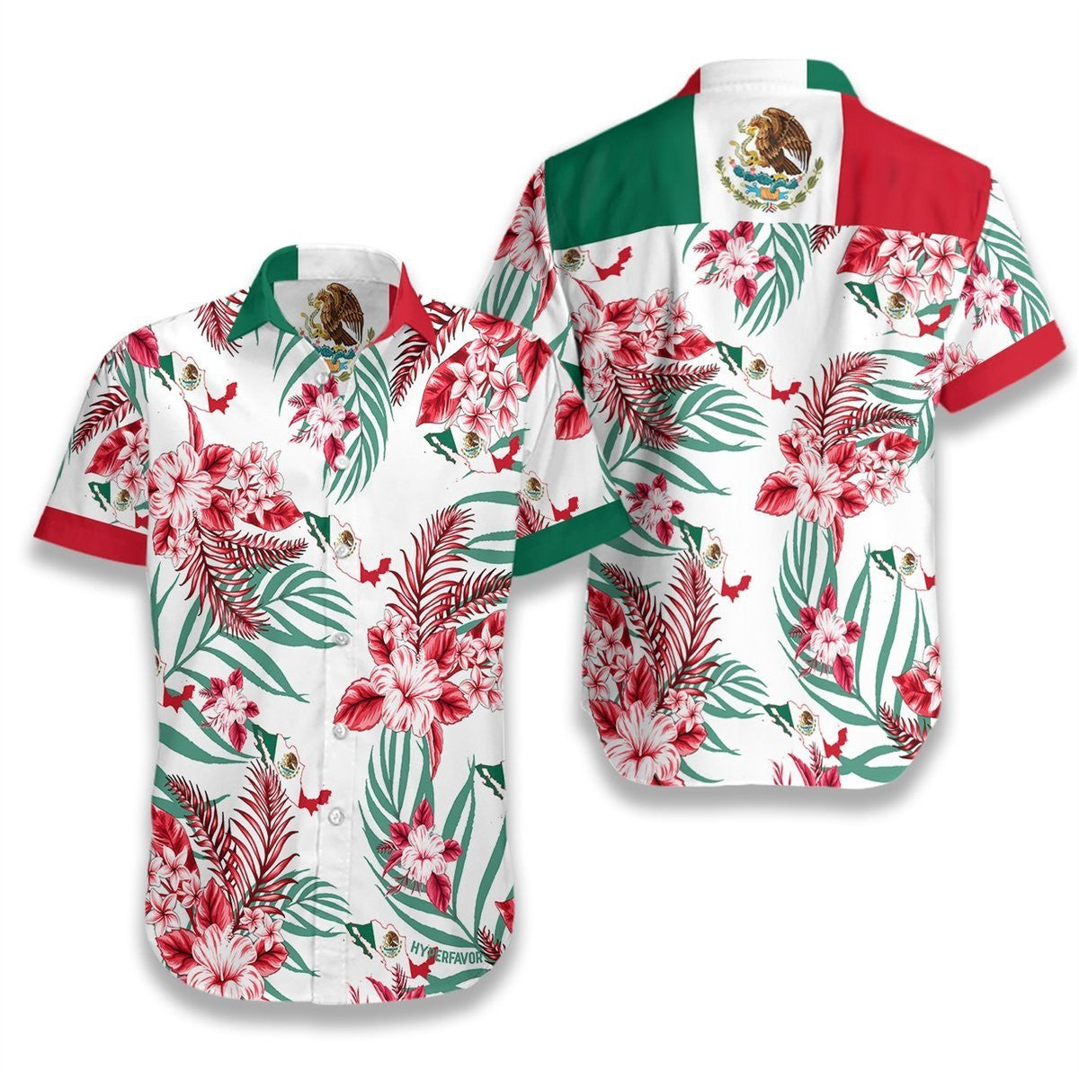 Red Mexico Proud Awesome Background Design Hawaiian Shirt,Hawaiian Shirt Gift, Christmas Gift