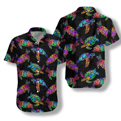 Glorious Boho Style Sea turtle Design Hawaiian Shirt,Hawaiian Shirt Gift, Christmas Gift