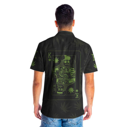Dope Marijuana King Card Design Hawaiian Shirt,Hawaiian Shirt Gift, Christmas Gift