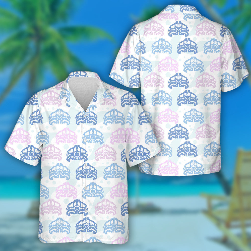 Hand Drawn Colorful Doodle Turtle Marine Hawaiian Shirt, Hawaiian Shirt Gift, Christmas Gift