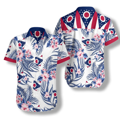 Ohio Lives In My Heart Design Hawaiian Shirt,Hawaiian Shirt Gift, Christmas Gift