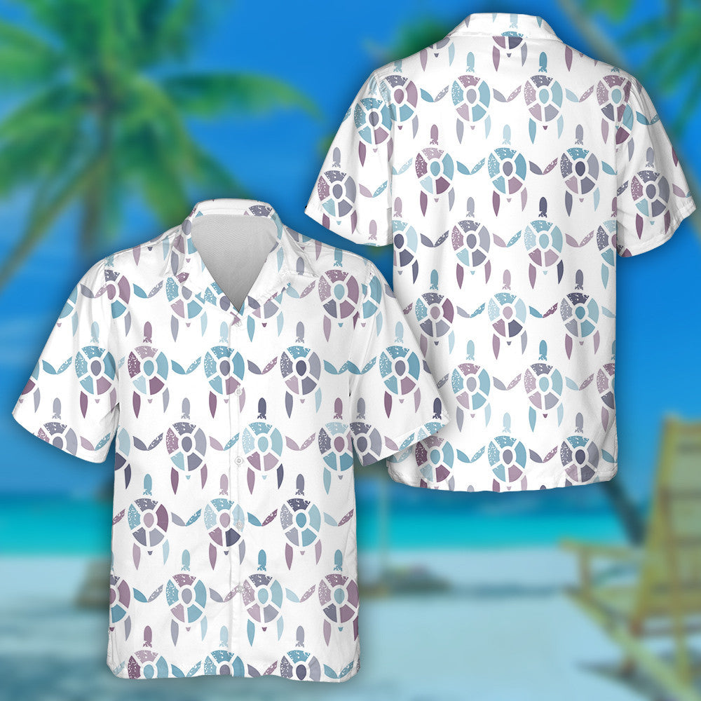 Ocean Theme Sea Turtles With Various Marine Animals Hawaiian Shirt, Hawaiian Shirt Gift, Christmas Gift