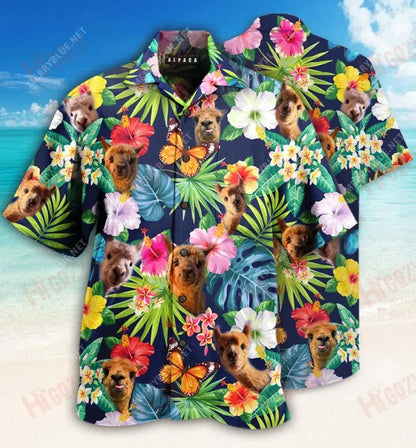 Amazing Alpaca Unisex Short Sleeve Shirt Hobbies Short Sleeve Vintage Hawaiian Shirts Hawaiian Shirt, Hawaiian Shirt Gift, Christmas Gift
