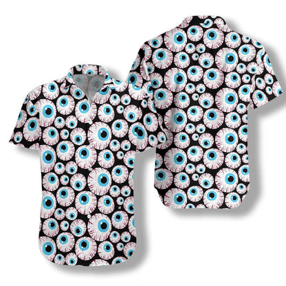 Halloween Creepy Eyeballs Awesome Background Design Hawaiian Shirt,Hawaiian Shirt Gift, Christmas Gift