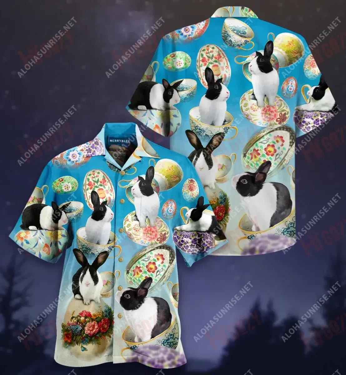 Happy Easter Bunnies Love You Hawaiian Shirt Vacation Short Sleeve Custom Hawaiian Shirts Hawaiian Shirt Pattern, Hawaiian Shirt Gift, Christmas Gift