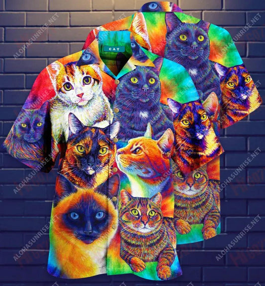 Be Cool Cats Short Short Sleeve Shirt Summer Hawaiian T Shirts Tactical Hawaiian Shirt Hawaiian Shirts For Women, Hawaiian Shirt Gift, Christmas Gift