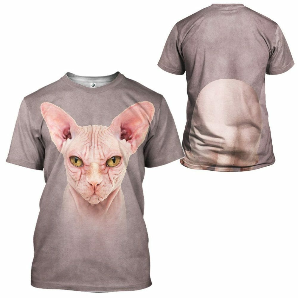 3D Sphynx Cat Tshirt Hoodie Apparel