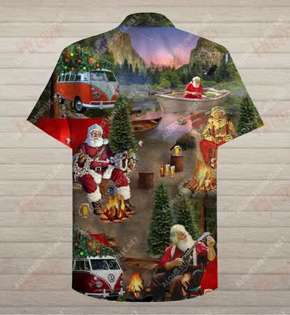 Christmas Is Better Around The Campfire Short Hawaiian Shirt Hobbies Hawaiian T Shirts Tropical Shirts For Men Hawaiian Shirt Pattern, Hawaiian Shirt Gift, Christmas Gift