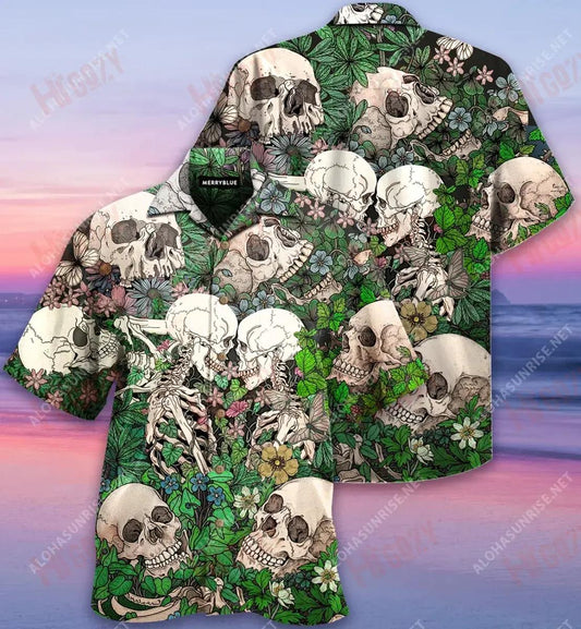 Follow Simple Rule Skull Unisex Short Sleeve Shirt Vacation Hawaiian T Shirts Tactical Hawaiian Shirt Funny Hawaiian Shirts, Hawaiian Shirt Gift, Christmas Gift