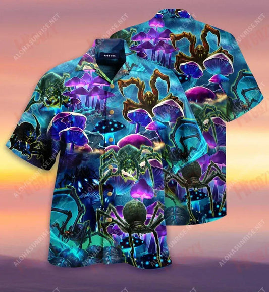 Magical Spiders Short Hawaiian Shirt Vacation Short Sleeve Vintage Hawaiian Shirts Hawaiian Shirts For Women Hawaiian Shirt Gift, Christmas Gift