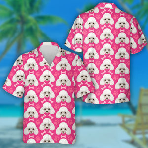 Adorable Poodle Breed Portrait Dog Icon Hawaiian Shirt, Hawaiian Shirt Gift, Christmas Gift