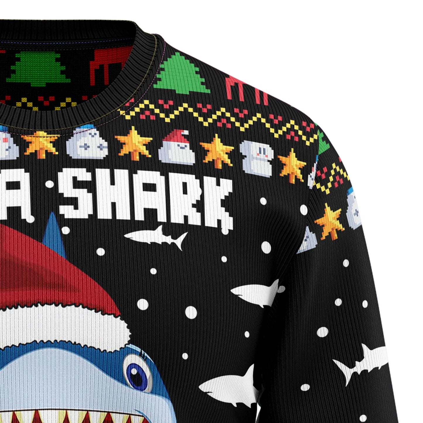 Santa Shark Ho Ho Ho Ugly Christmas Sweater, Christmas Gift,Gift Christmas 2024