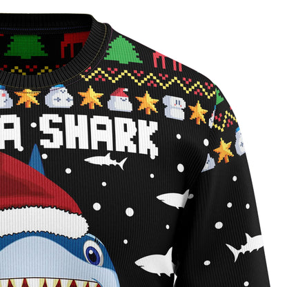 Santa Shark Ho Ho Ho Ugly Christmas Sweater, Christmas Gift,Gift Christmas 2024