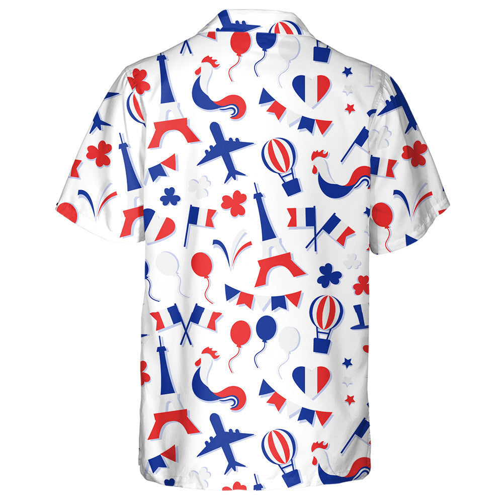 National Independence Day Of France Nation Country Symbols Hawaiian Shirt, Hawaiian Shirt Gift, Christmas Gift