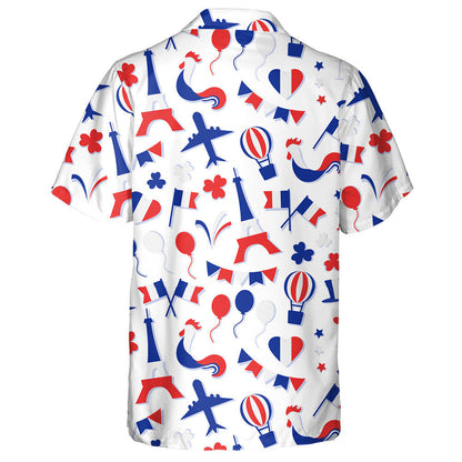 National Independence Day Of France Nation Country Symbols Hawaiian Shirt, Hawaiian Shirt Gift, Christmas Gift