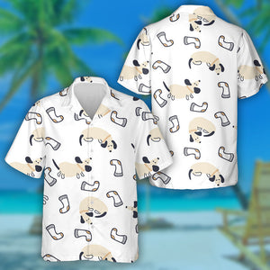 Pastel Colored Playing Dachshunds And Socks Hawaiian Shirt,Hawaiian Shirt Gift, Christmas Gift