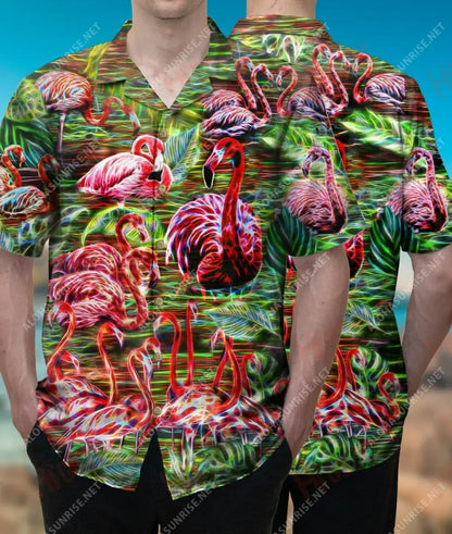 Flamingo Hair Dont Care Unisex Short Sleeve Shirt Hobbies Hawaiian T Shirts Best Hawaiian Shirts Funny Hawaiian Shirts, Women Shirt, Hawaiian Shirt Gift, Christmas Gift