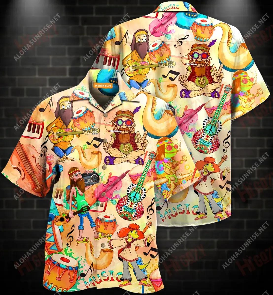 Stay Trippy Little Hippie Unisex Hawaiian Shirt Hobbies Short Sleeve Hawaiian Crazy Shirts Funny Hawaiian Shirts, Hawaiian Shirt Gift, Christmas Gift