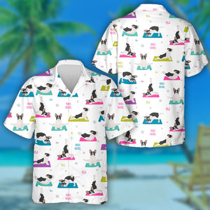 Yoga Dogs Poses And Exercises French Bulldog Hawaiian Shirt, Hawaiian Shirt Gift, Christmas Gift