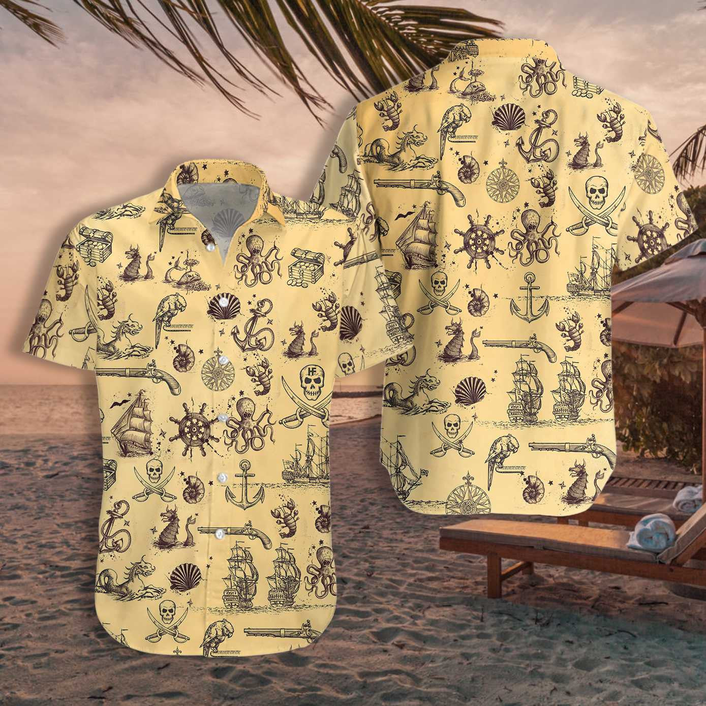 Nice Map Of The King Pirate Hawaiian Shirt,Hawaiian Shirt Gift, Christmas Gift