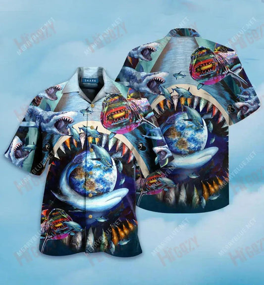 Who Loves Shark Short Hawaiian Shirt Hobbies Hawaiian T Shirts Tactical Hawaiian Shirt Hawaiian Shirts For Men, Hawaiian Shirt Gift, Christmas Gift