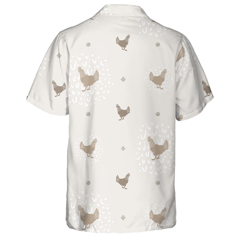 Farmhouse Chicken And Egg Polka Dot Hawaiian Shirt,Hawaiian Shirt Gift, Christmas Gift