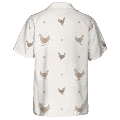 Farmhouse Chicken And Egg Polka Dot Hawaiian Shirt,Hawaiian Shirt Gift, Christmas Gift