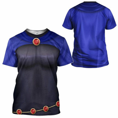 3D Teen Titan Raven Cosplay Custom Tshirt Hoodie Apparel