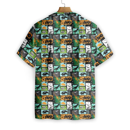 Dinosaur Collage Art Beautiful Design Hawaiian Shirt,Hawaiian Shirt Gift, Christmas Gift