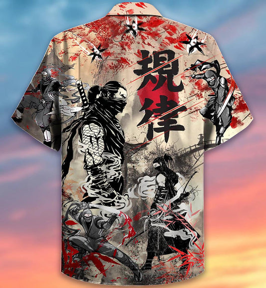 Only A Ninja Can Stop A Ninja Japan Themed Hawaiian Shirt, Hawaiian Shirt Gift, Christmas Gift