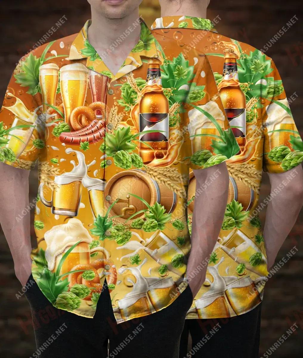 When In Doubt Drink A Stout Unisex Hawaiian Shirt Vacation Short Sleeve Custom Hawaiian Shirts Hawaiian Shirts For Men, Hawaiian Shirt Gift, Christmas Gift