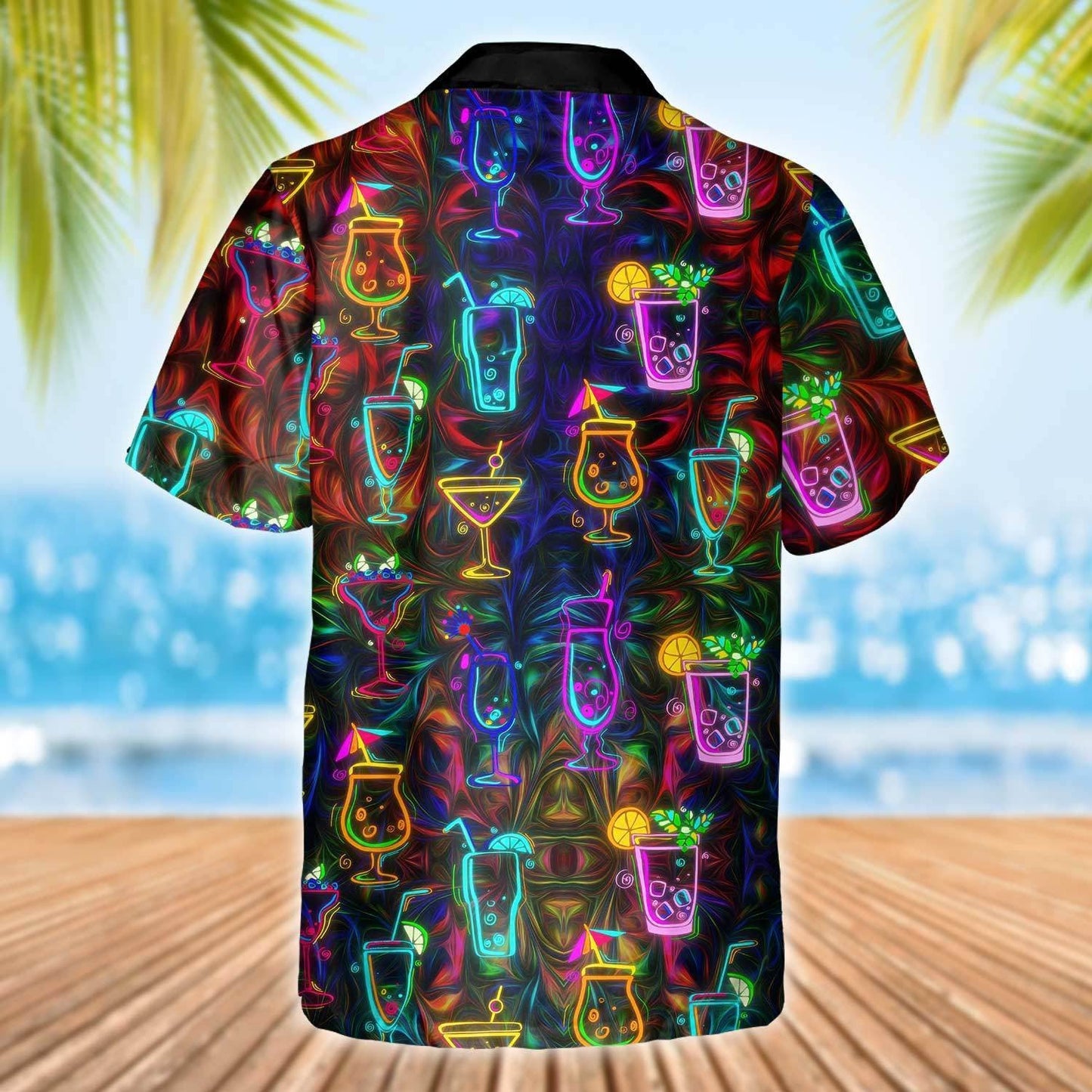 Dark Love Cocktails - Bartender Pattern Hawaiian Shirt,Hawaiian Shirt Gift, Christmas Gift