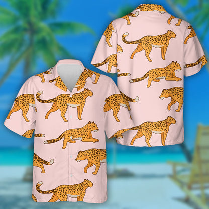 Leopards Laying And Resting Or Walking And Hunting Hawaiian Shirt, Hawaiian Shirt Gift, Christmas Gift
