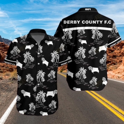 Derby County Fc Hawaiian Shirt , Hawaiian Shirt Gift, Christmas Gift
