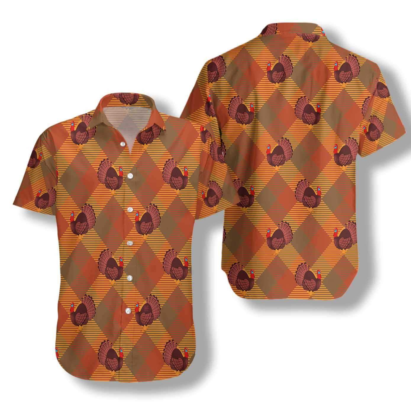 Pretty Turkey For Holiday Thanksgiving Hawaiian Shirt, Hawaiian Shirt Gift, Christmas Gift