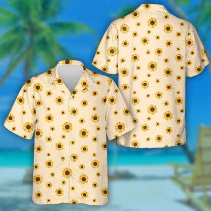 Full Of Blooming Sunflowers On Pink Background Hawaiian Shirt,Hawaiian Shirt Gift, Christmas Gift