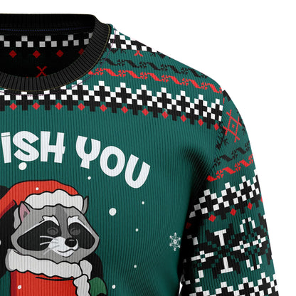 Raccoon Trashy Christmas Ugly Christmas Sweater, Christmas Gift,Gift Christmas 2024