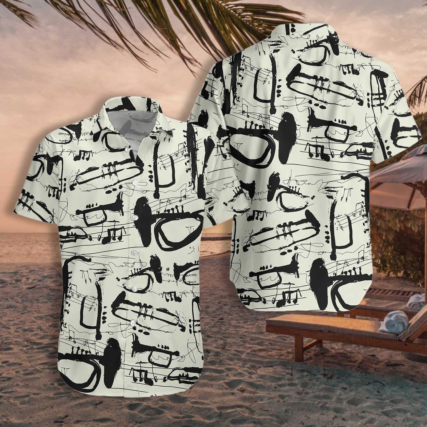 Classic Trumpet Is Cool Design Hawaiian Shirt, Hawaiian Shirt Gift, Christmas Gift