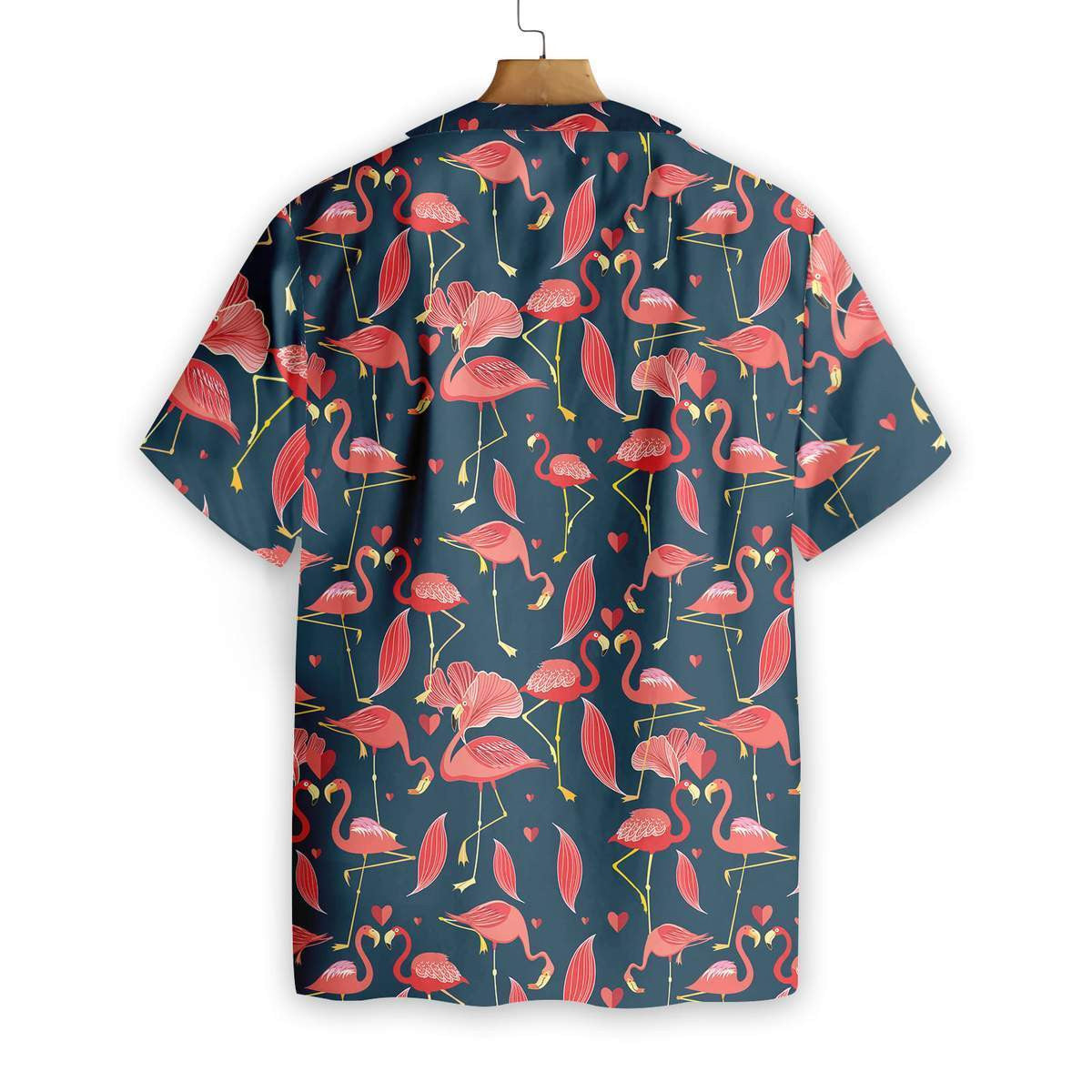 Deep Blue Flamingo Seamless Background Design Hawaiian Shirt,Hawaiian Shirt Gift, Christmas Gift