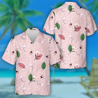 Sweet Autumn Leaves With Animal Skin Leopard Hawaiian Shirt, Hawaiian Shirt Gift, Christmas Gift
