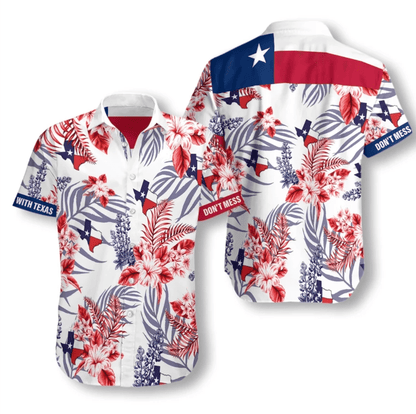 Texas Proud Blue Artistic Background Design Hawaiian Shirt,Hawaiian Shirt Gift, Christmas Gift