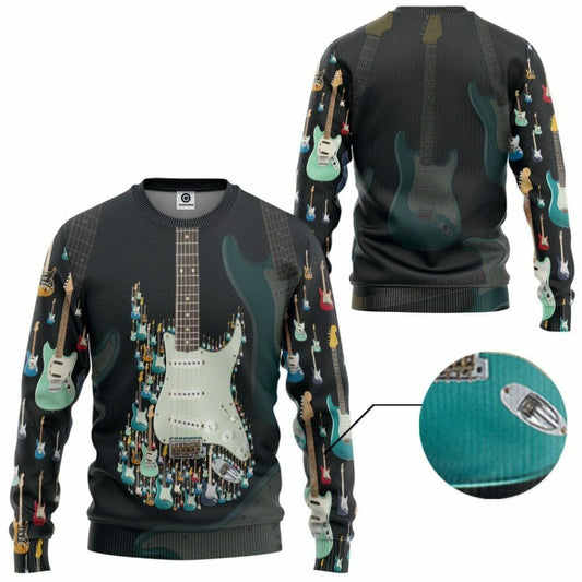 3D E-Gitarre Custom T-Shirt Hoodie Bekleidung