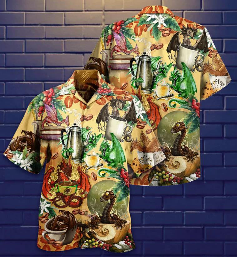Tropical Plant Dragon Love Life Hawaiian Shirt,Hawaiian Shirt Gift, Christmas Gift